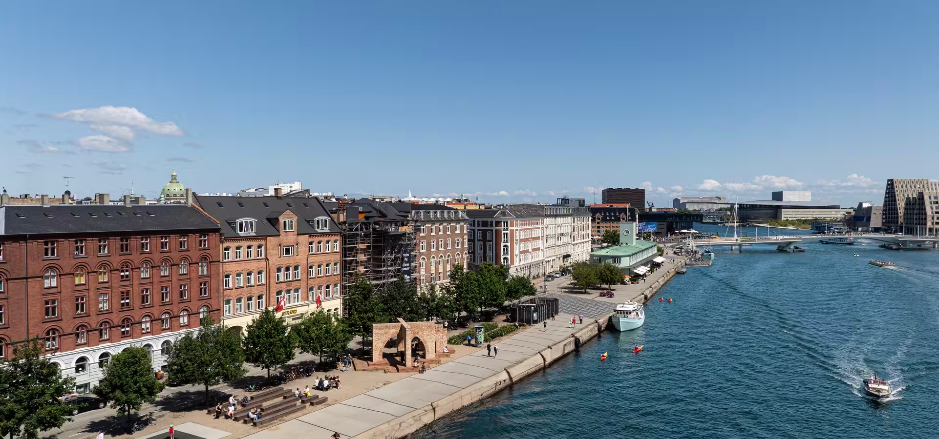 Copenhagen Strand and the surrounding waterfront beside Copenhagen harbour.